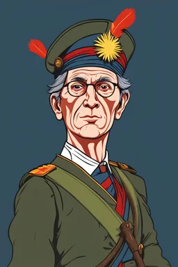 Şêx Abdulselam Barzanî, Flat Color,Digital Painting, Vector, Illustration, Animate, History Kurdistan, Character,