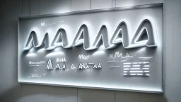 futuristic, realistic, maia signs on milky white board