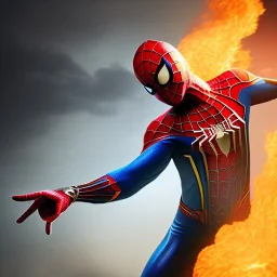 portrait of spiderman set in fire, cinematic lighting, photorealistic, ornate, intricate, realistic, detailed, volumetric light and shadow, hyper HD, octane render,