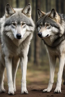 two wolves 1.honest wolf and 2.commercial wolf