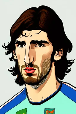 Sandro Tonali Italian football player ,cartoon 2d