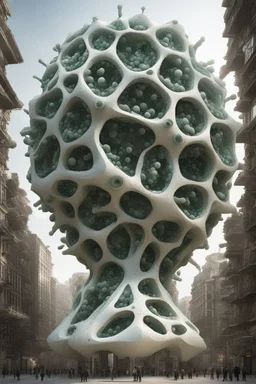 impossible geometry giant organic virus building