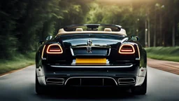 Rolls Royce Super car, rear view, desktop wallpaper, 4K, Cinematic