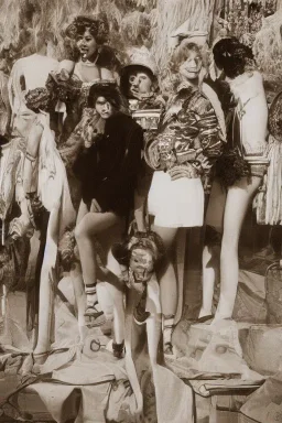 Four Ziegfeld Girl on short jeans