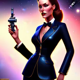 lady spy top in space