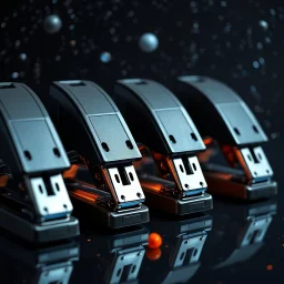 Staplers with ports in outer space