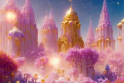 gold and light delicate violet fuchsia crystal galactique background, full of details, smooth, bright sunshine，soft light atmosphere, light effect，vaporwave colorful, concept art, smooth, extremely sharp detail, finely tuned detail, ultra high definition, 8 k, unreal engine 5, ultra sharp focus