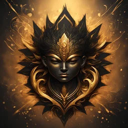 Black Spark Munkar in warm gold art style