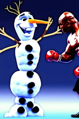 Olaf fighting Mike Tyson high quality