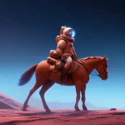 an astronaut riding a horse on mars artstation, hd, dramatic lighting, detailed