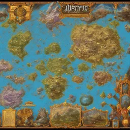 A Big map with five worlds