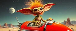 hairy macho gremlin aliens living in a hi tech marvellous hot dog rocket heading for venus