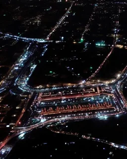 The city of Karbala and between the two holy shrine in night