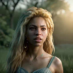 Shakira, 40 years old, artist, Realistic image, waist up portrait.eyes make up, perfect, glow, circle iris. concept art, smooth, unreal engine 5, god lights, ray tracing, RTX, lumen lighting, ultra detail, volumetric lighting, 3d, finely drawn, high definition, 4k.