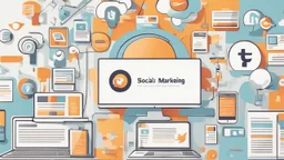 "A distinctive background image with professional colors representing excellence in social media marketing and innovation in the business world."