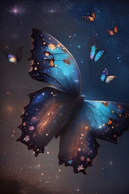 Magic butterflie pictures with stars