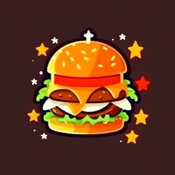 Social media design. Burger congratulates people on Christmas