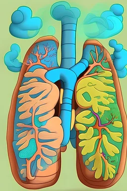 Respiratory System as a cartoon