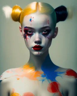 painting by koson ohara and marta bevacqua, Harley Quinn