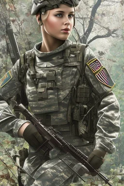 US army girl, t-shirt, mtp camouflage