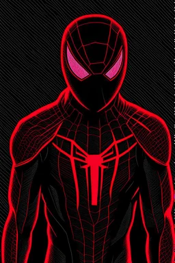 Spider-Man in black and red Montsuki