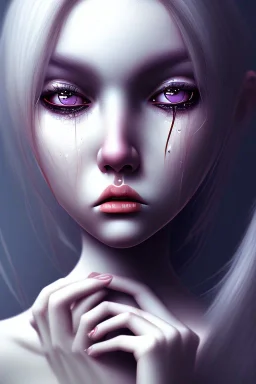 Crying girl, sad, expressive