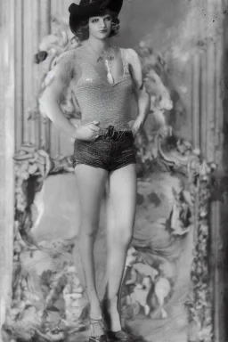 Four Ziegfeld Girl on short jeans