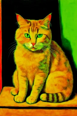Portrait of a cat by Van Gogh