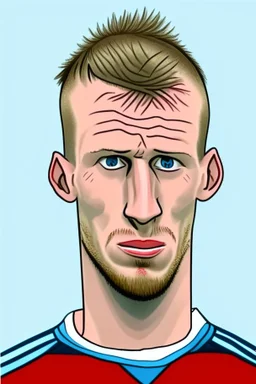 Tomas Soucek Czech football player ,cartoon 2d