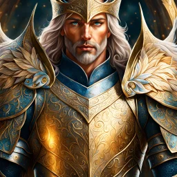 Closeup of an old, lightweight Mithril-Armor made by elves. No detailed background.Magical. Epic. Dramatic, highly detailed, digital painting, masterpiece