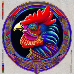 alien rooster deep colors kente