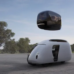 An autonomous electric recreational vehicle consisting of a platform on which a residential capsule is placed