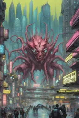 cities of the future cyberpunk end monster