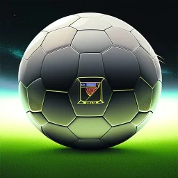 Soccer ball outerspace bkack