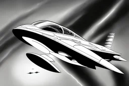 drawing of a space-plane in the style of top gun ralph mcquarrie ron cobb