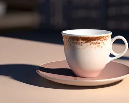 Cappuccino in a cup & saucer