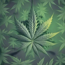 generate a smokey weed wallpaper with asymetrical random weed pattern placement