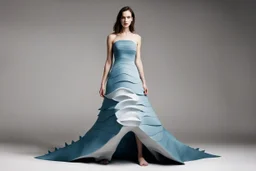 наряд платье что напоминает акулу