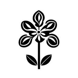 simple but elegeant flower for logo, pixel perfect, svg, detailed