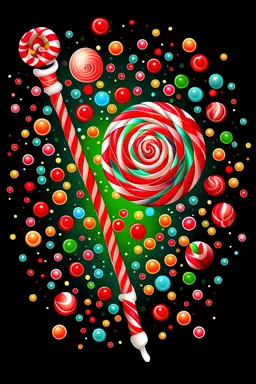 Candy, Cane, Merry and Bright, Christmas Lights, Candy, only one,png