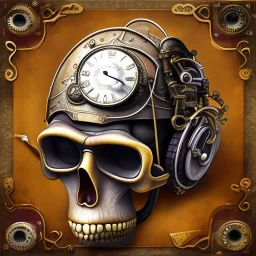 steampunk monkey headskull worrior