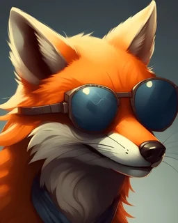 Fox humanoid Art illustration sunglasses