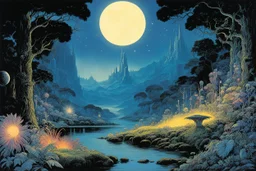 (art by Philippe Druillet's Délirius, 1973, written by Jacques Lob) the poetry of A Midsummer Night's Dream