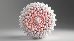 a mandelbulb 3d fractal made of small spheres