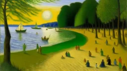 A beautiful Danube beach painted by George Seurat