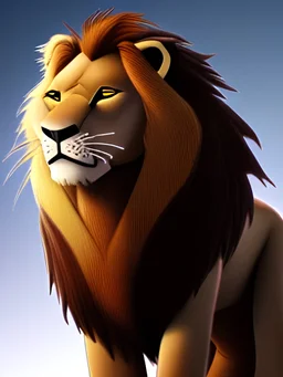 Lion King OC animation Brown rogue male lion black mane