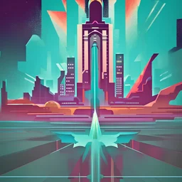 Holy Ghost birth revival space city scape Art Deco gathering