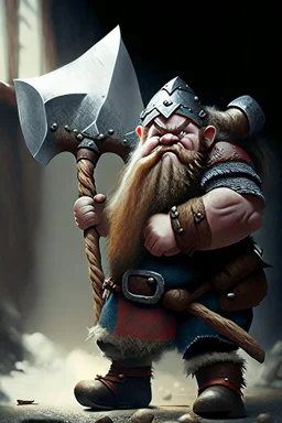 dwarf with an giant axe