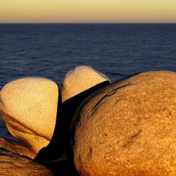 morning sun on Venus on a rock