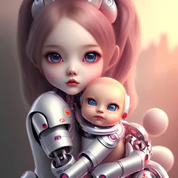 Yui robot girl hd 4k neon ลงตัว หุ่นยน ผู้หญิง baby cute คอลเลคชั่น ของสะสม ตุ๊กตา